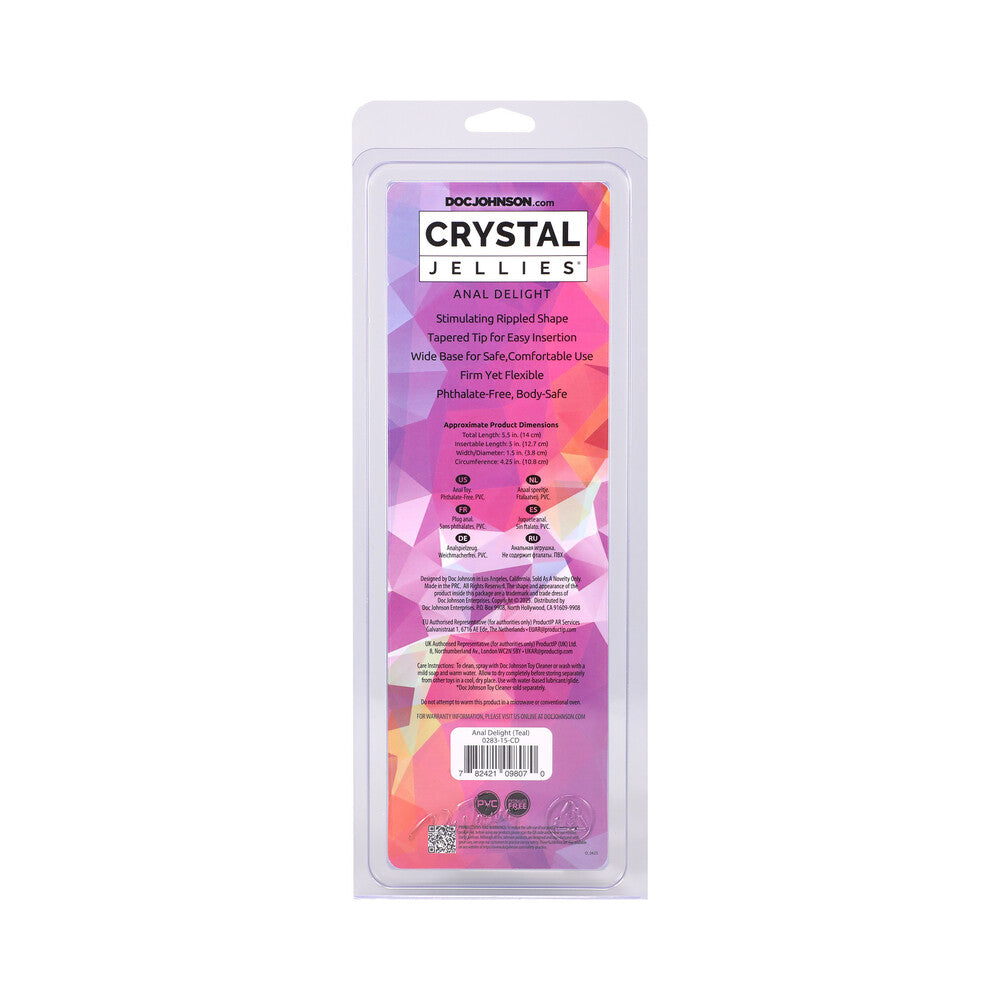 Crystal Jellies Anal Delight 5" - Teal
