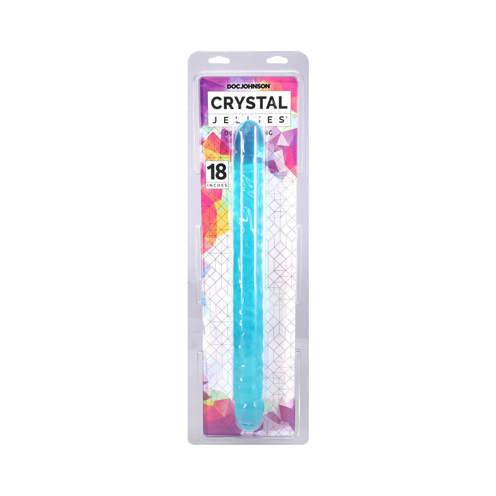Crystal Jellies 18" Double Dong - Teal