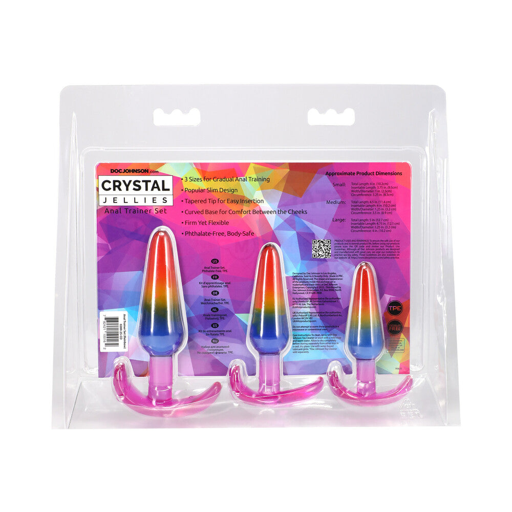 Crystal Jellies Anal Trainer Set - Rainbow