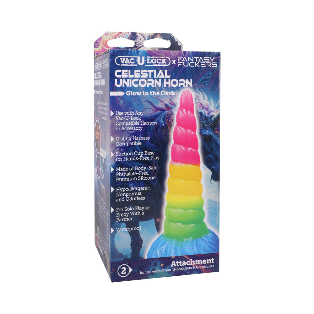 Vac-U-Lock x Fantasy Fuckers Celestial Unicorn Horn - Multi-Colored