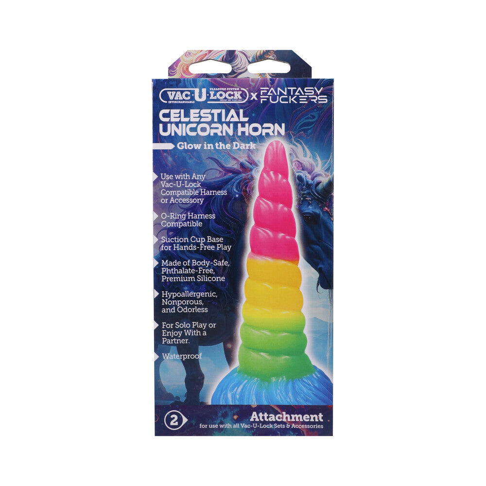 Vac-U-Lock x Fantasy Fuckers Celestial Unicorn Horn - Multi-Colored