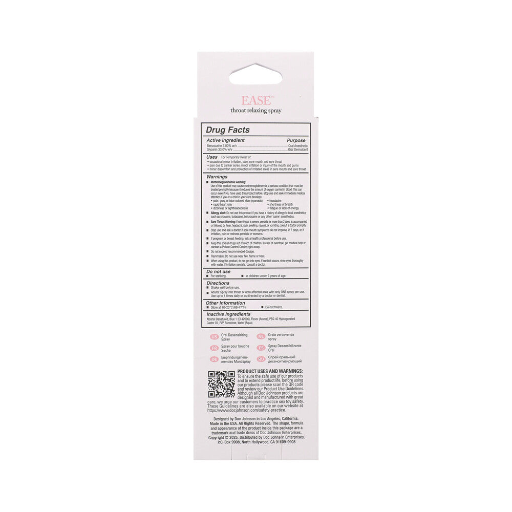 Intimate Enhancements Ease Throat Relaxing Spray-Cotton Candy 2oz