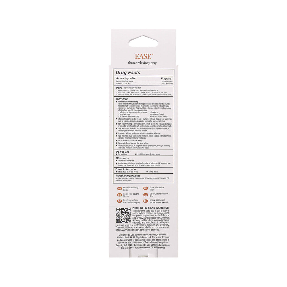 Intimate Enhancements Ease Throat Relaxing Spray-Salted Caramel 2oz