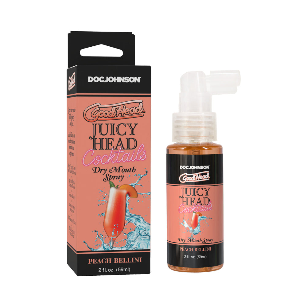 GoodHead Juicy Head Cocktails Dry Mouth Spray-Peach Bellini 2oz