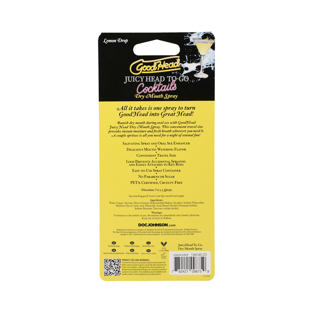 GoodHead Juicy Head Cocktails Dry Mouth Spray To-Go-Lemon Drop