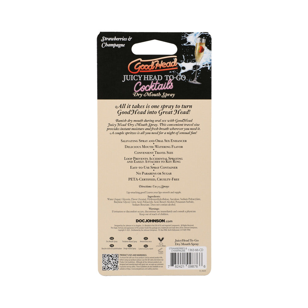 GoodHead Juicy Head Cocktails Dry Mouth Spray To-Go-Strawberries