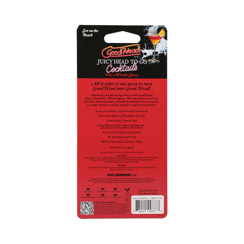 GoodHead Juicy Head Cocktails Dry Mouth Spray To-Go-Sex on the Beach