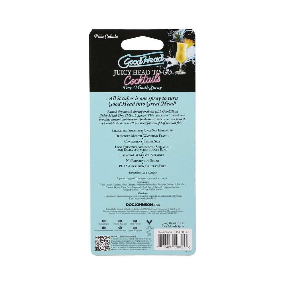 GoodHead Juicy Head Cocktails Dry Mouth Spray To-Go-Pina Colada