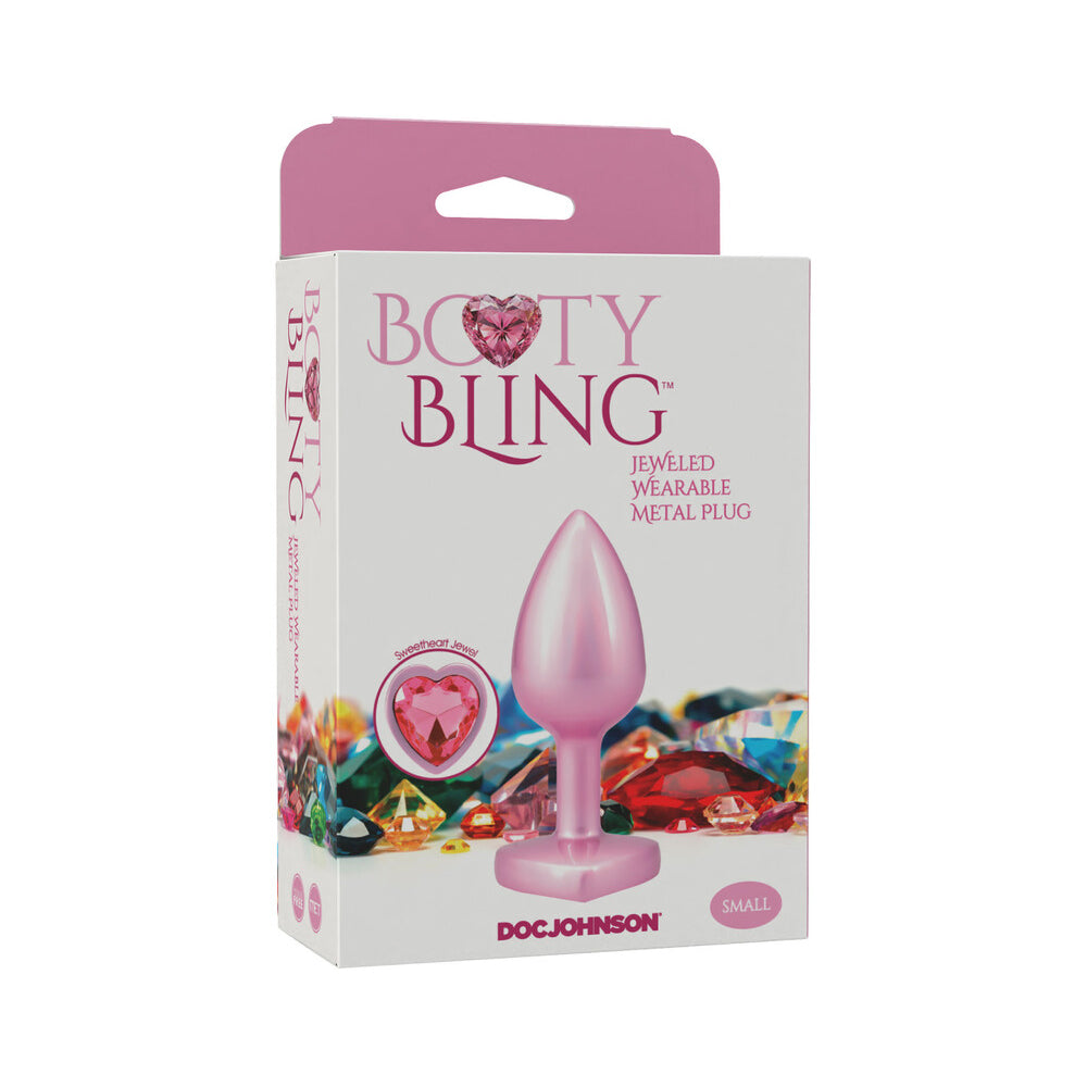Booty Bling Jeweled Metal Plug - Small Pink