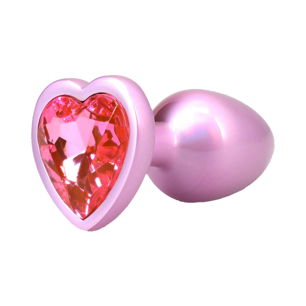 Booty Bling Jeweled Metal Plug - Small Pink