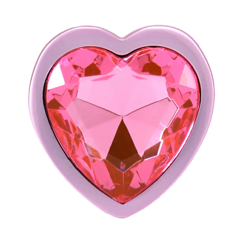 Booty Bling Jeweled Metal Plug - Small Pink