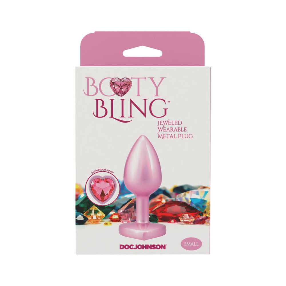 Booty Bling Jeweled Metal Plug - Small Pink