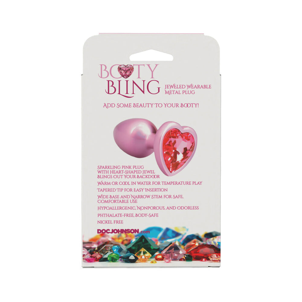 Booty Bling Jeweled Metal Plug - Small Pink