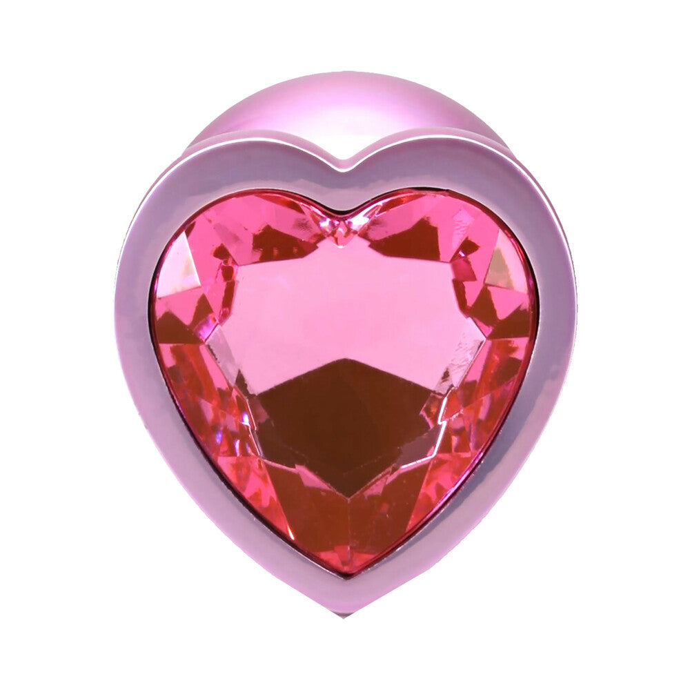 Booty Bling Jeweled Metal Plug - Medium Pink