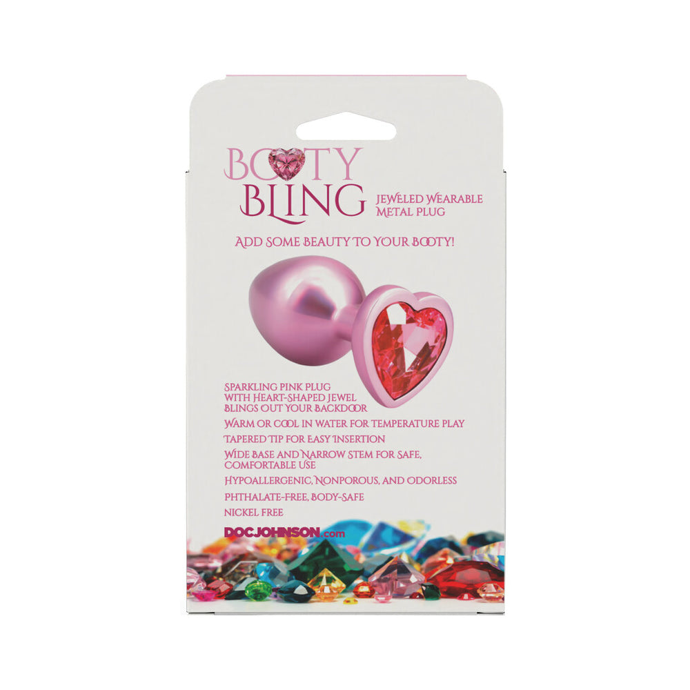 Booty Bling Jeweled Metal Plug - Medium Pink