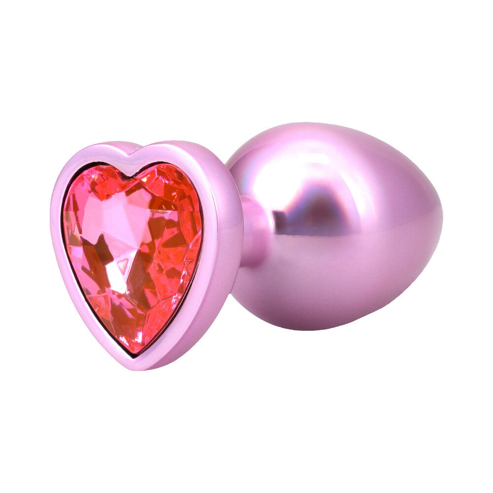 Booty Bling Jeweled Metal Plug - Large Pink