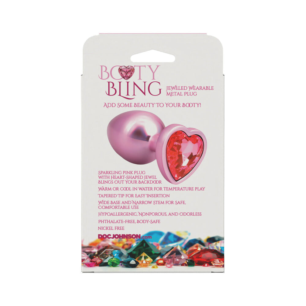 Booty Bling Jeweled Metal Plug - Large Pink