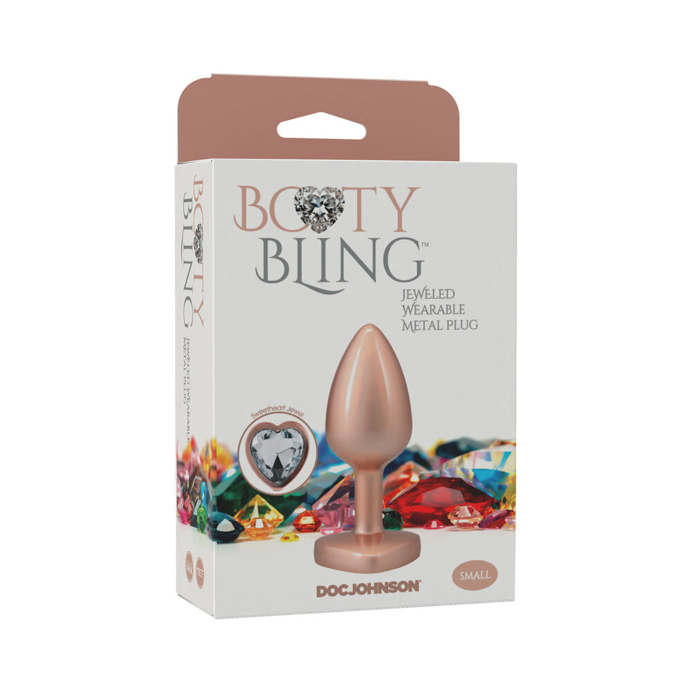 Booty Bling Jeweled Metal Plug - Small Gold