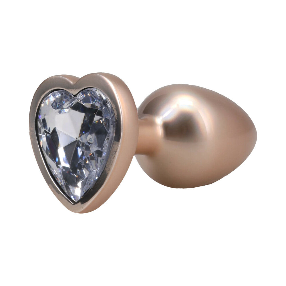 Booty Bling Jeweled Metal Plug - Small Gold