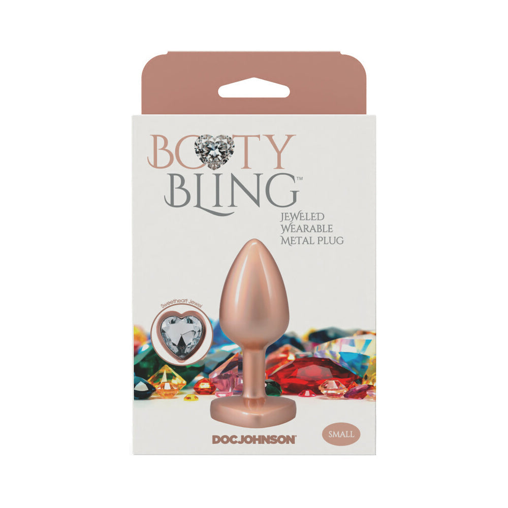 Booty Bling Jeweled Metal Plug - Small Gold
