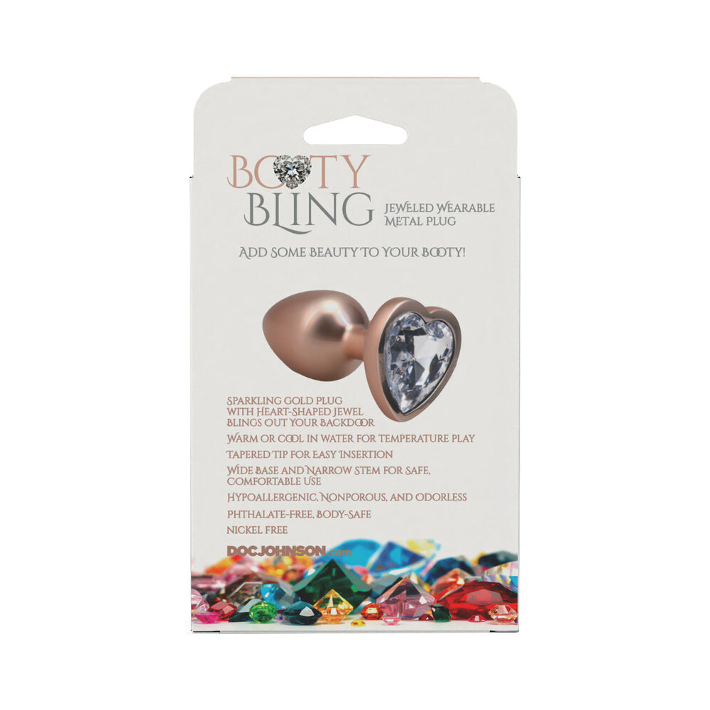 Booty Bling Jeweled Metal Plug - Small Gold