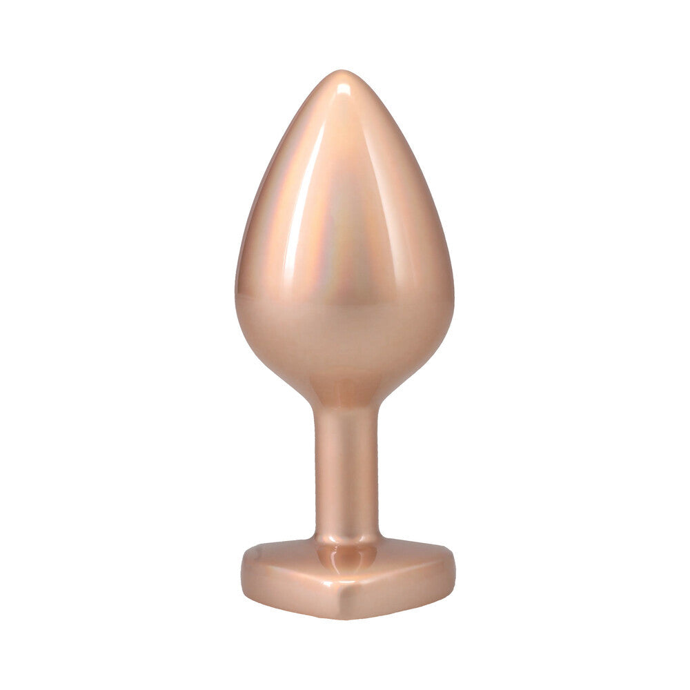 Booty Bling Jeweled Metal Plug - Medium Gold