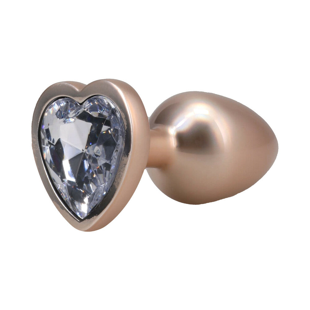 Booty Bling Jeweled Metal Plug - Medium Gold