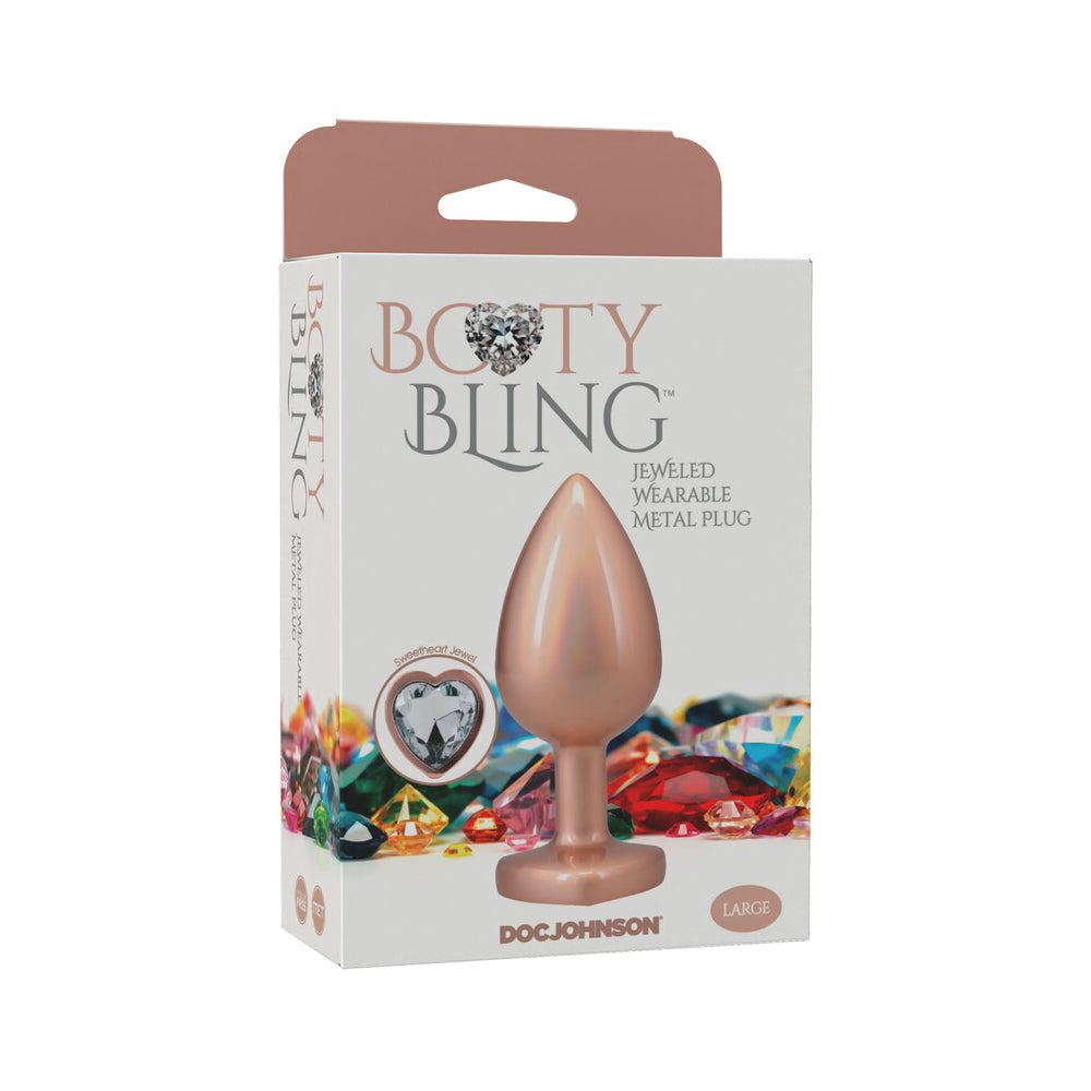 Booty Bling Jeweled Metal Plug - Large Gold