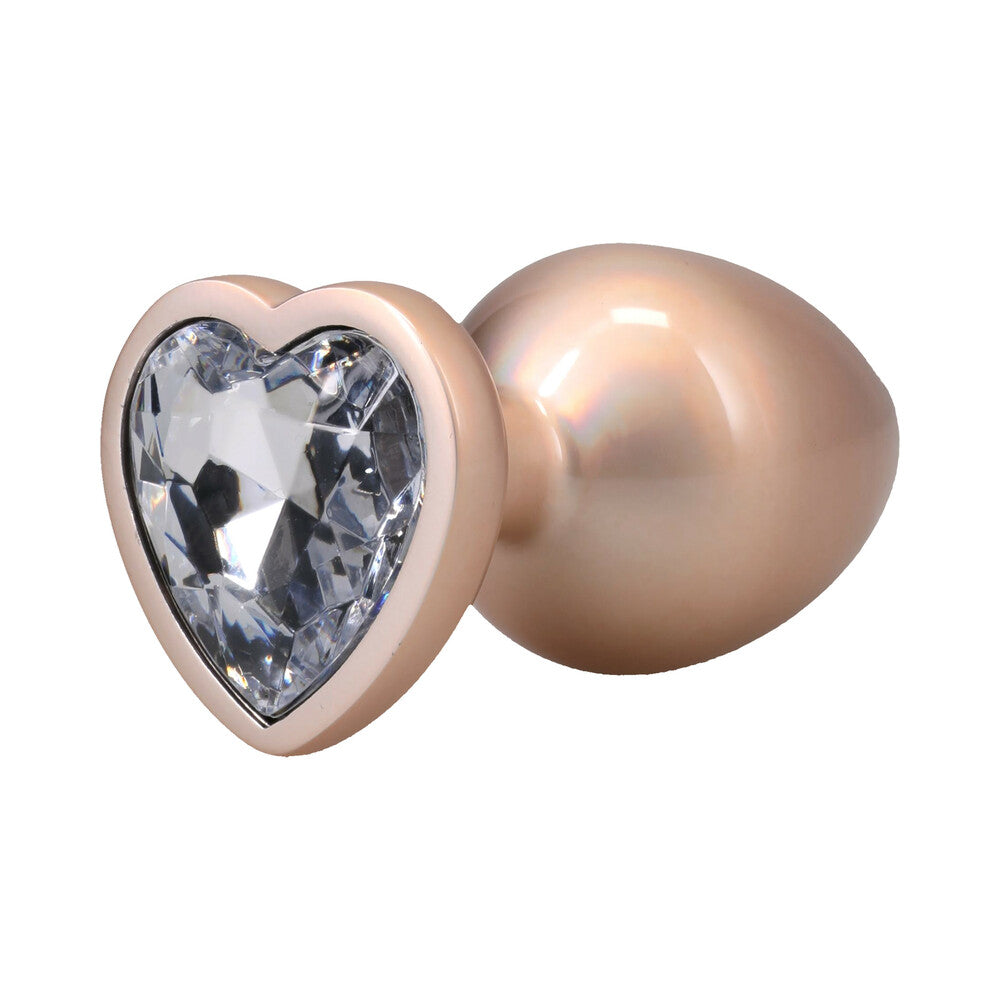 Booty Bling Jeweled Metal Plug - Large Gold