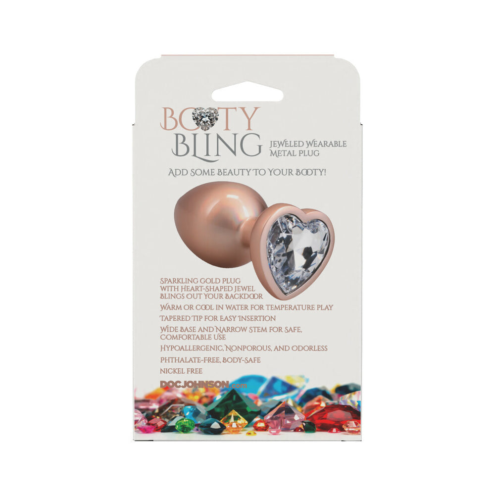 Booty Bling Jeweled Metal Plug - Large Gold