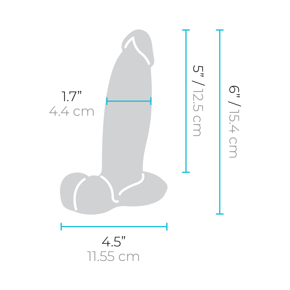 b-Vibe Slipskin 6" Girthy - Brown