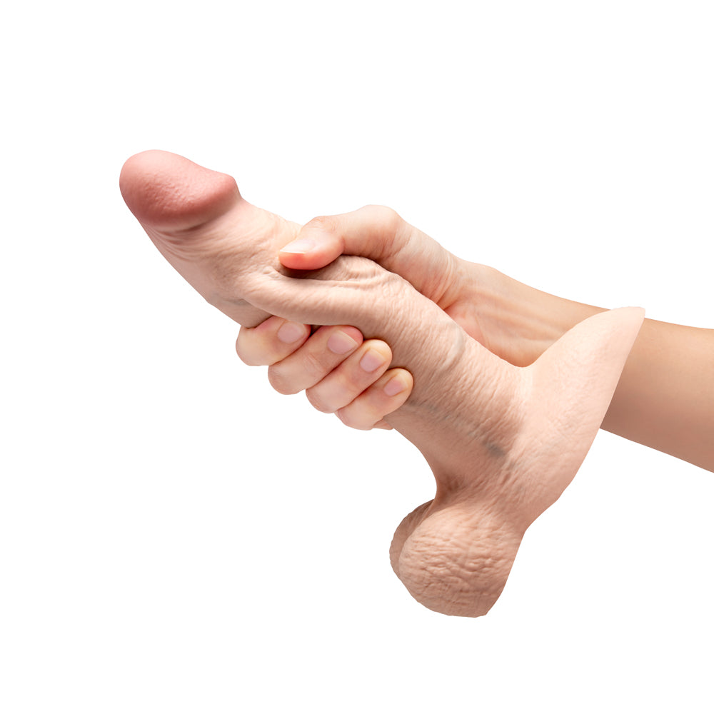 b-Vibe Slipskin 8" Girthy - Cream