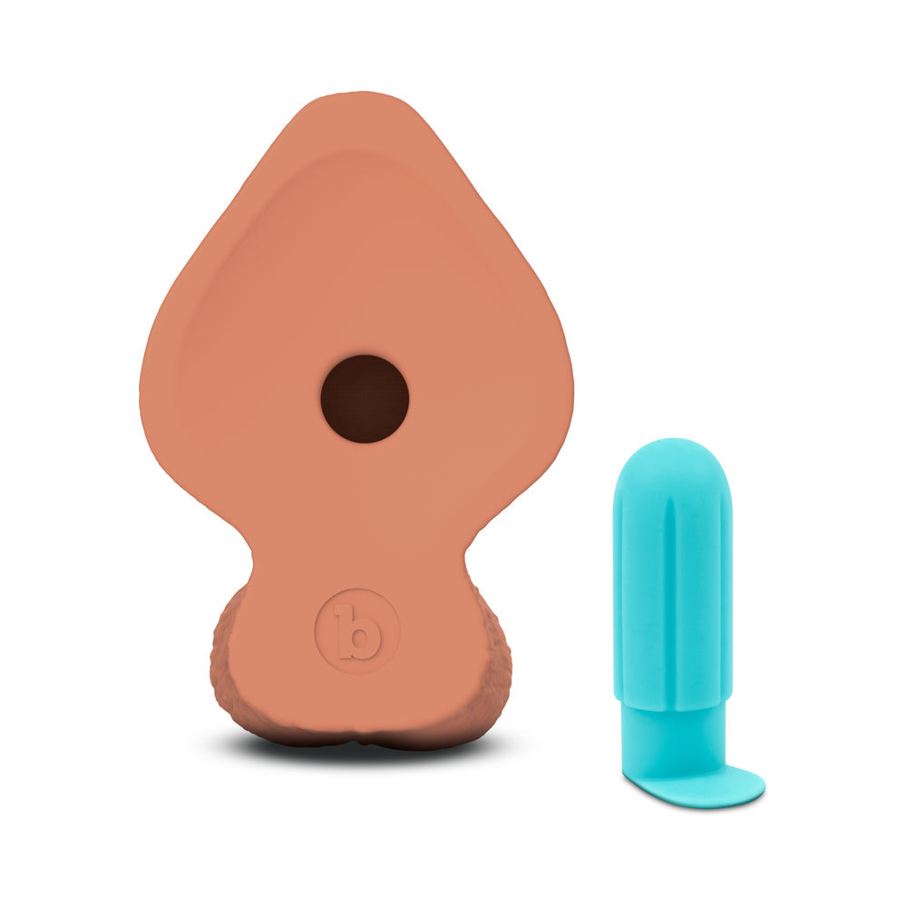 b-Vibe Slipskin 8" Girthy - Mocha
