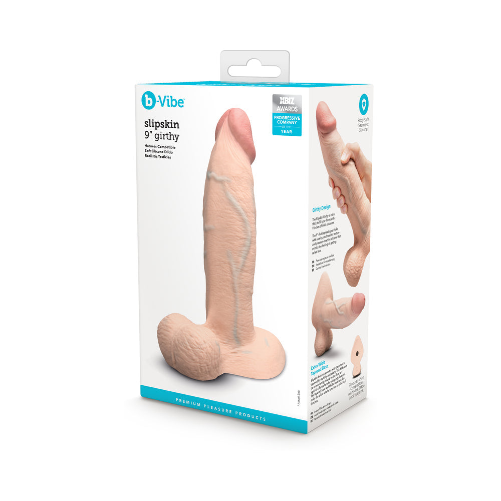 b-Vibe Slipskin 9" Girthy - Cream