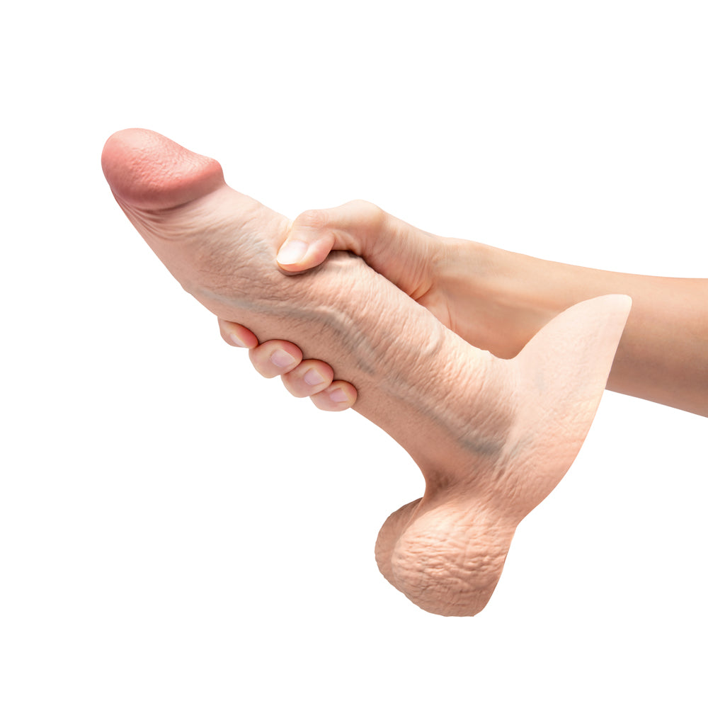 b-Vibe Slipskin 9" Girthy - Cream