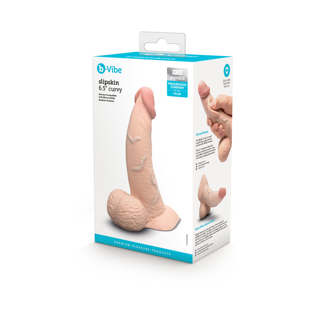 b-Vibe Slipskin 6.5" Curvy - Cream