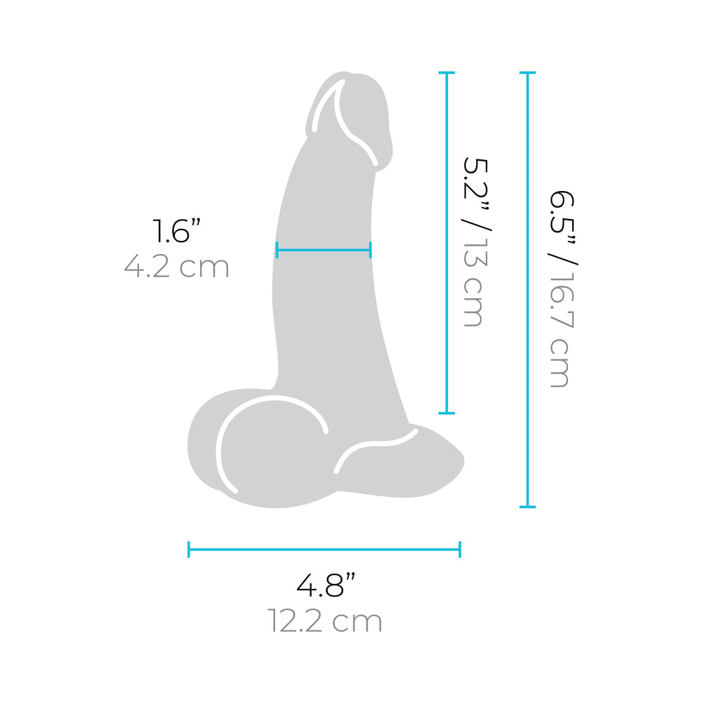 b-Vibe Slipskin 6.5" Curvy - Mocha