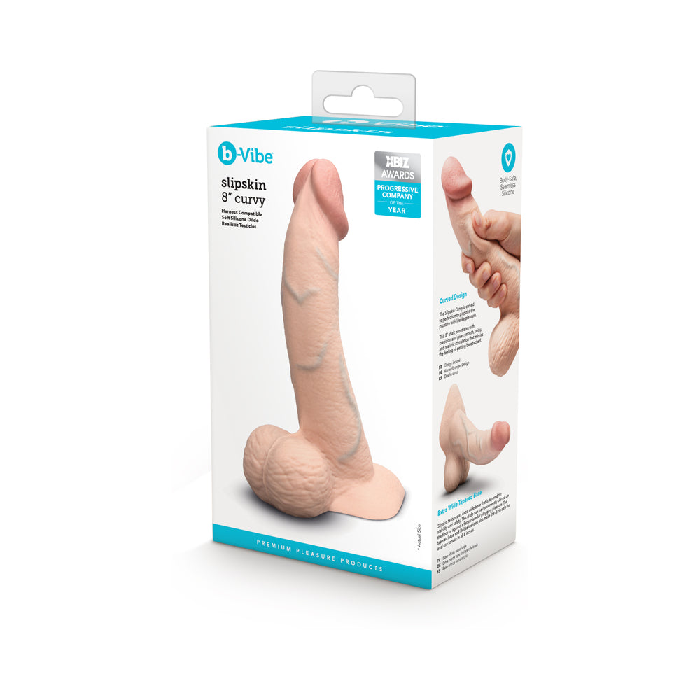 b-Vibe Slipskin 8" Curvy - Cream