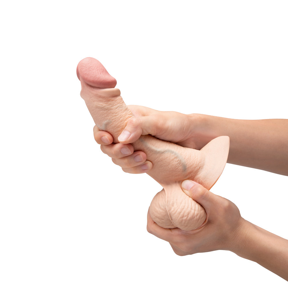 b-Vibe Slipskin 8" Curvy - Cream