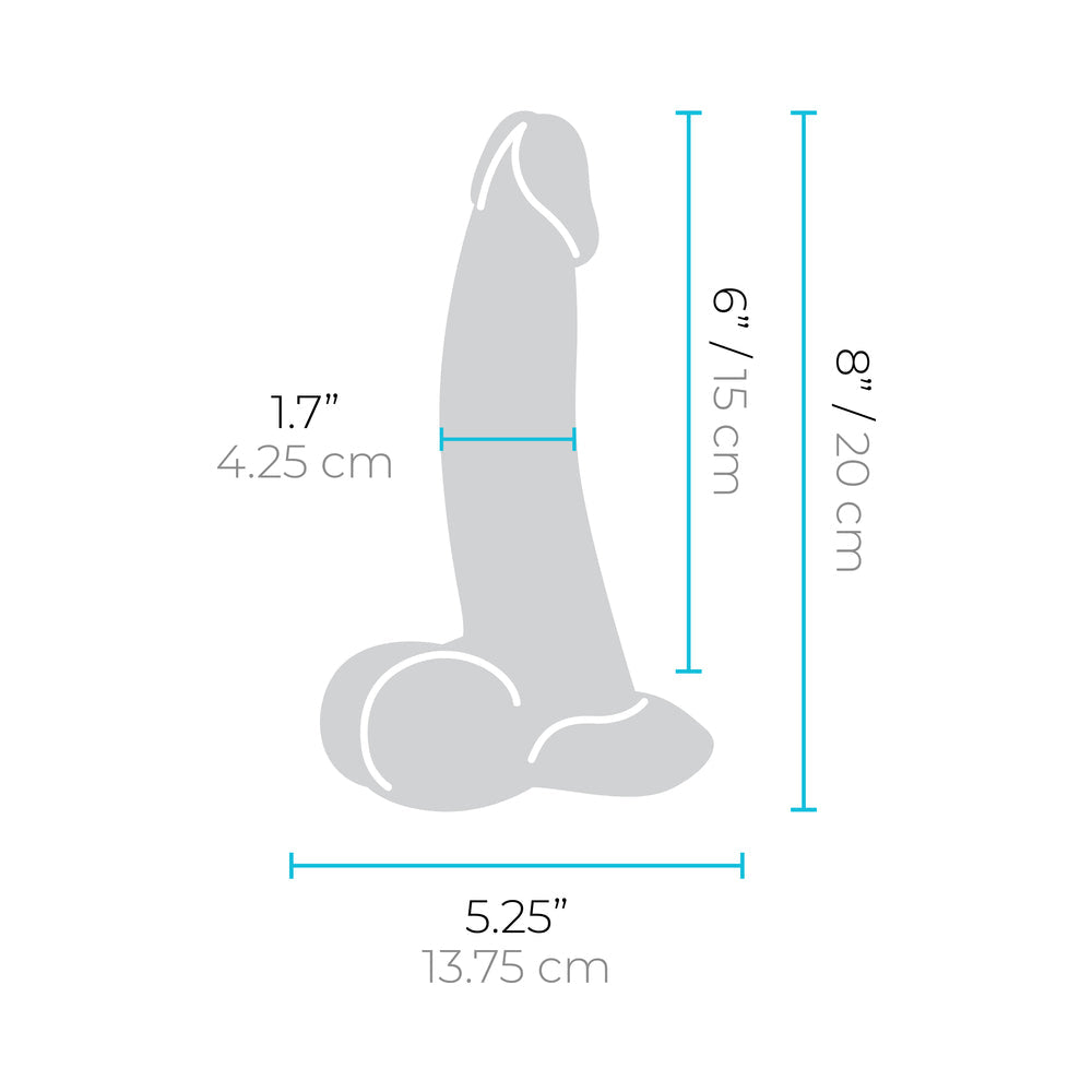 b-Vibe Slipskin 8" Curvy - Cream