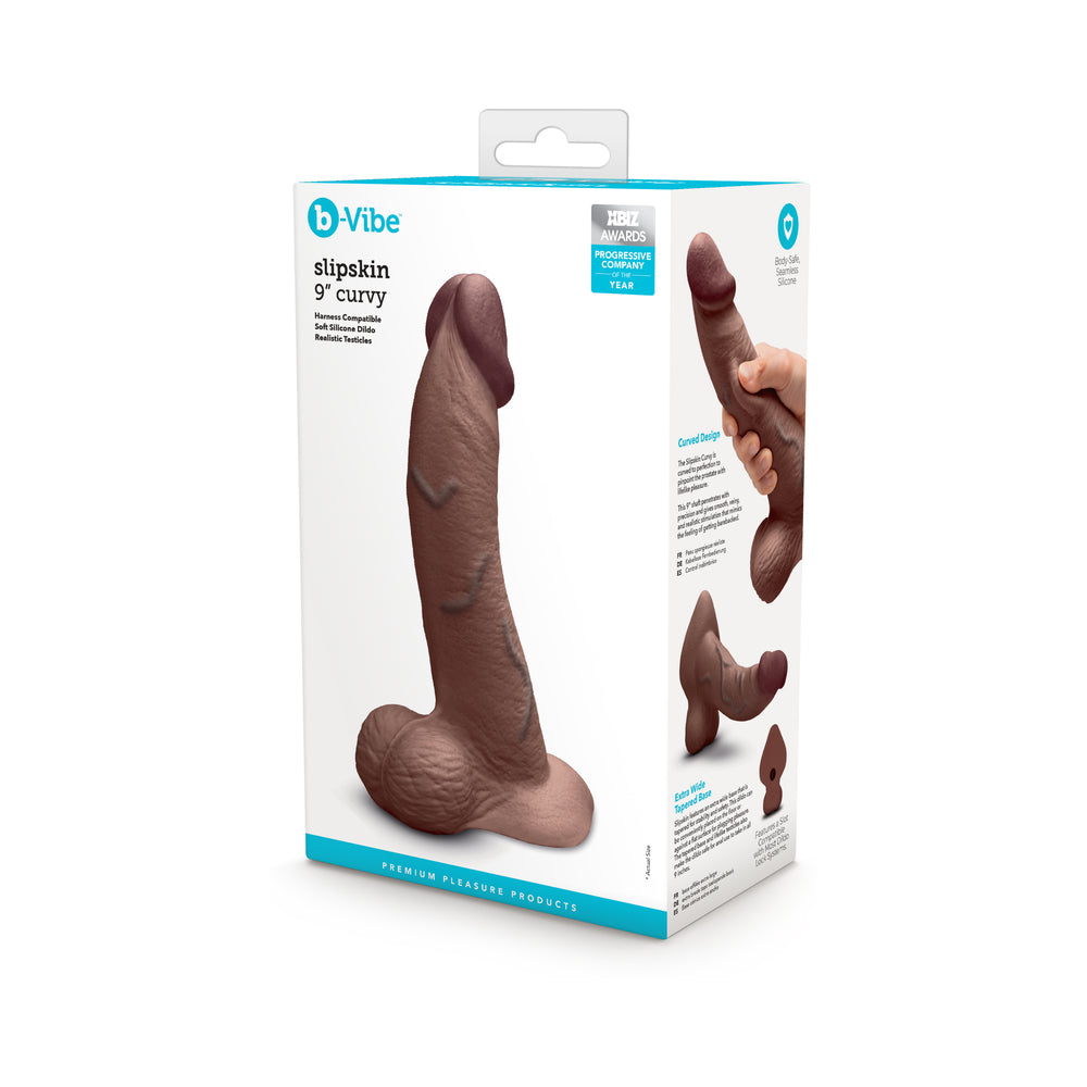b-Vibe Slipskin 9" Curvy - Brown