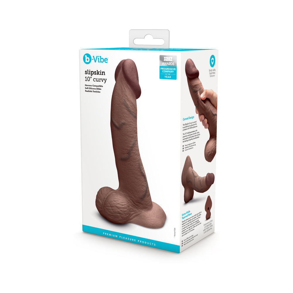 b-Vibe Slipskin 10" Curvy - Brown