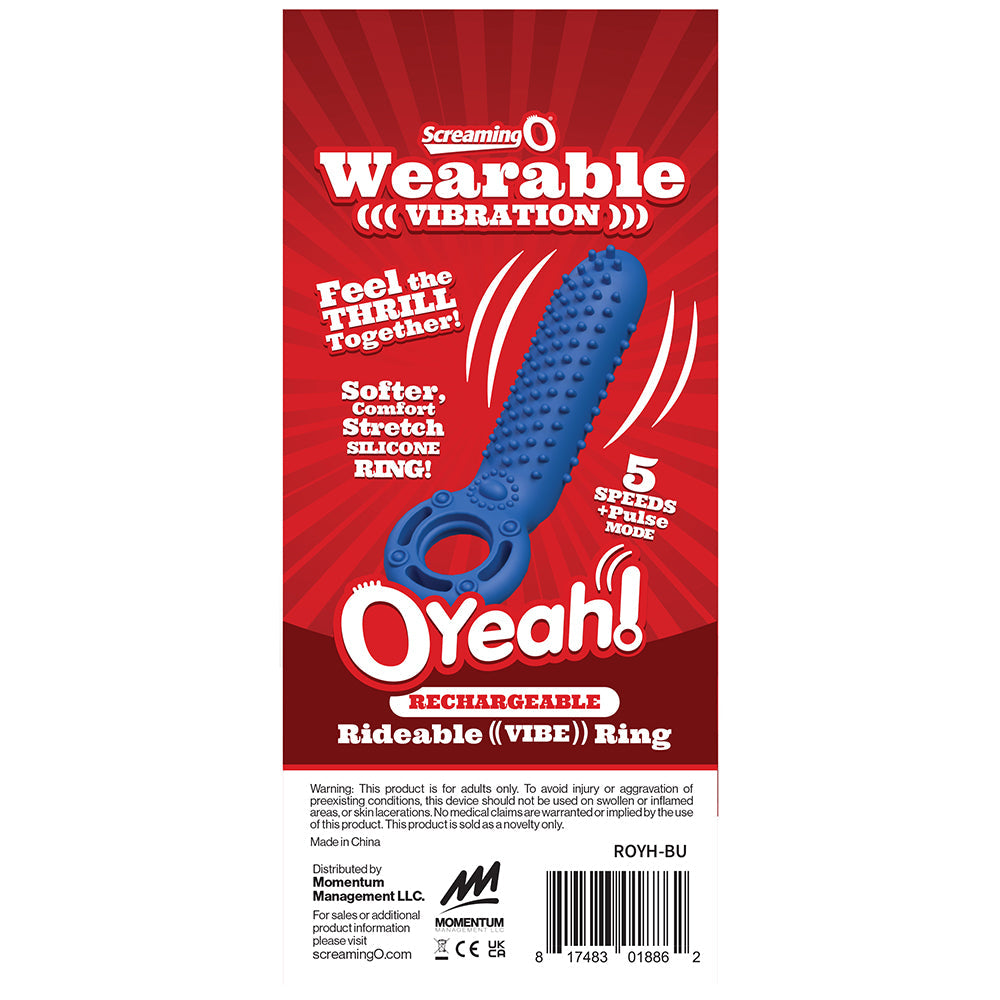 Screaming O Rechargeable O Yeah Silicone-Blue