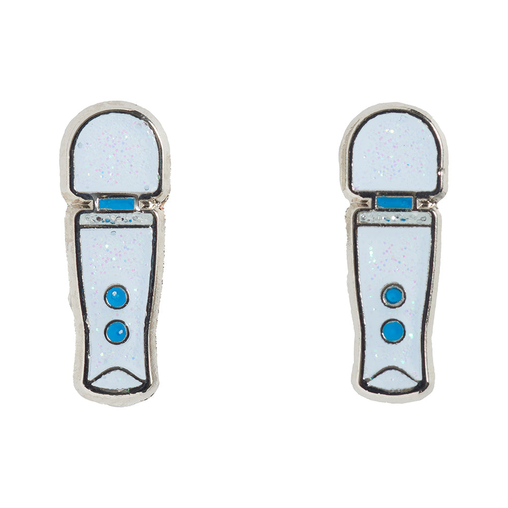 Wood Rocket Magic Wand Micro Earrings