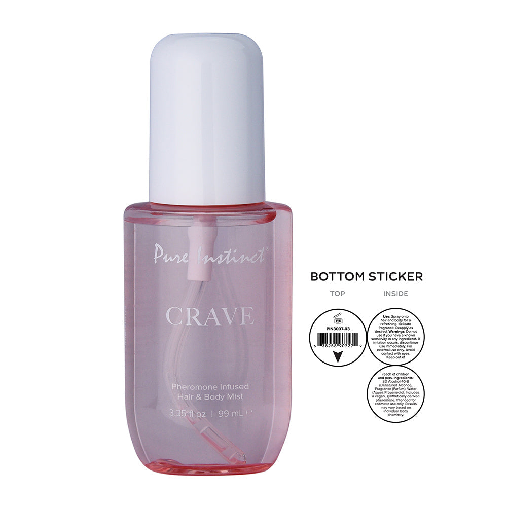 Pure Instinct Pheromone Hair & Body Mist-Crave 3.35oz