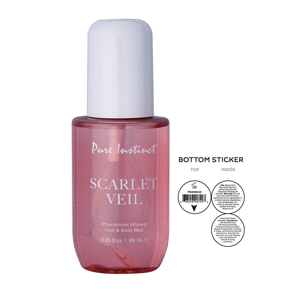Pure Instinct Pheromone Hair & Body Mist-Scarlet Veil 3.35oz