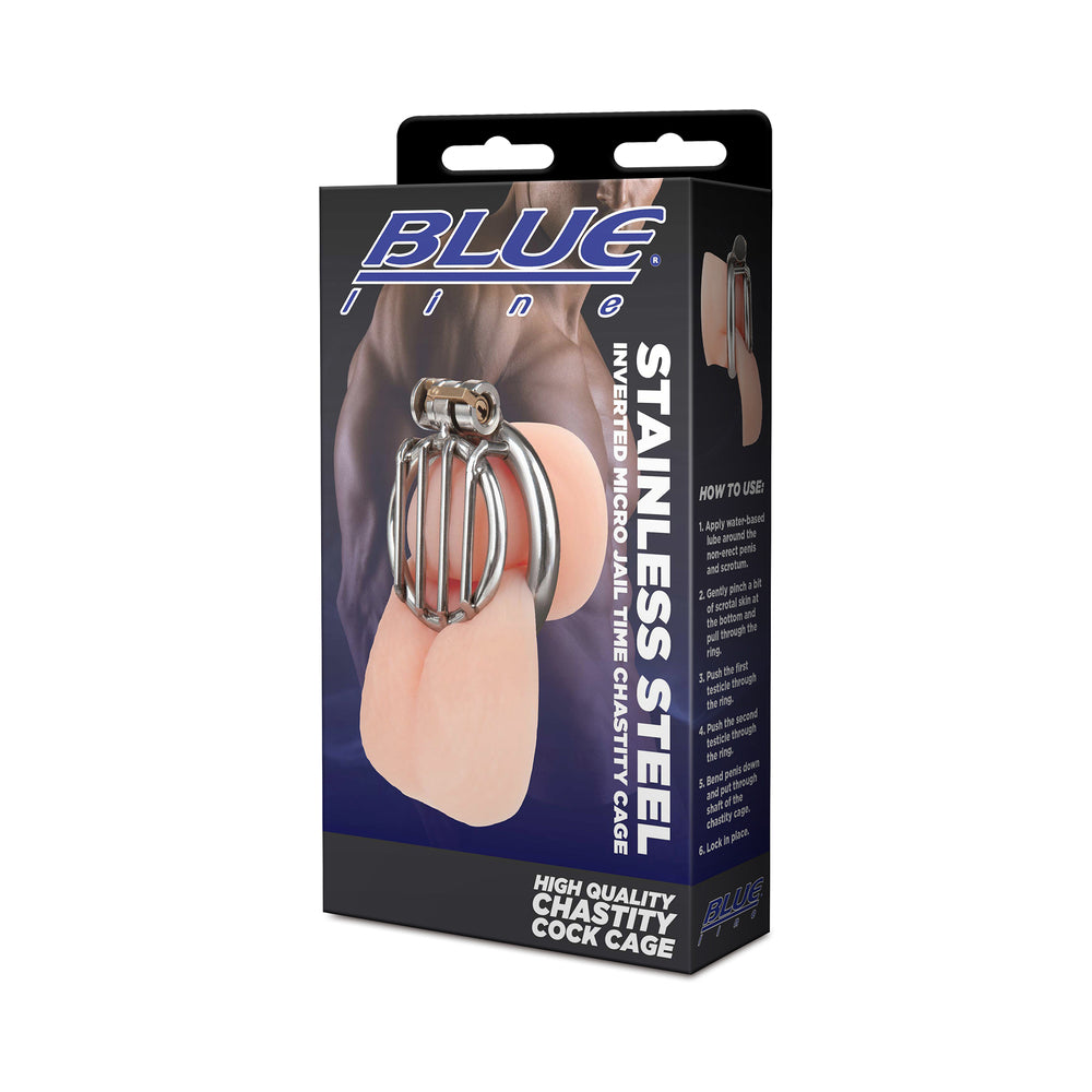 Stainless Steel Inverted Micro Jail Time Chastity Cage