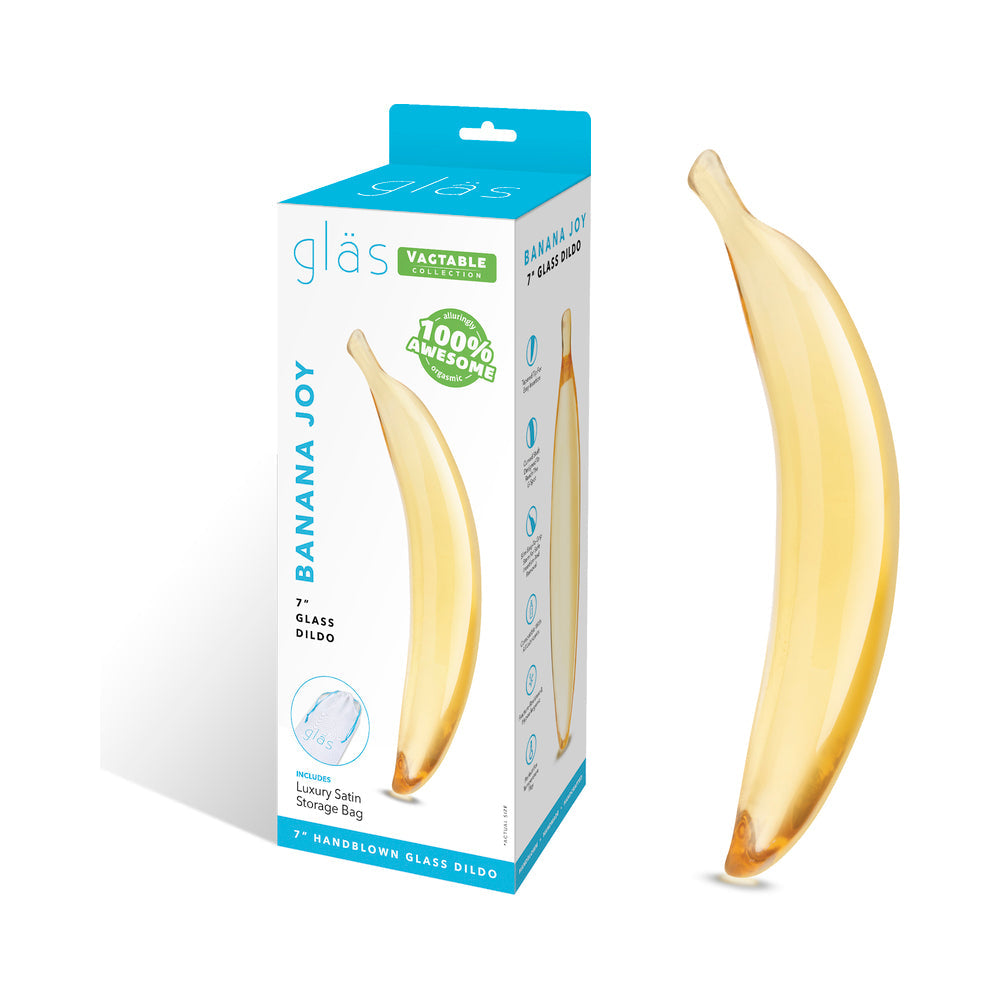 Glas 7" Dildo Banana Joy