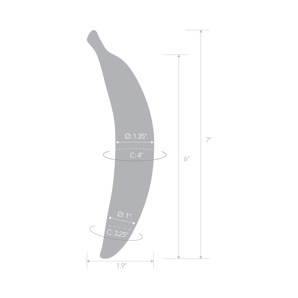 Glas 7" Dildo Banana Joy