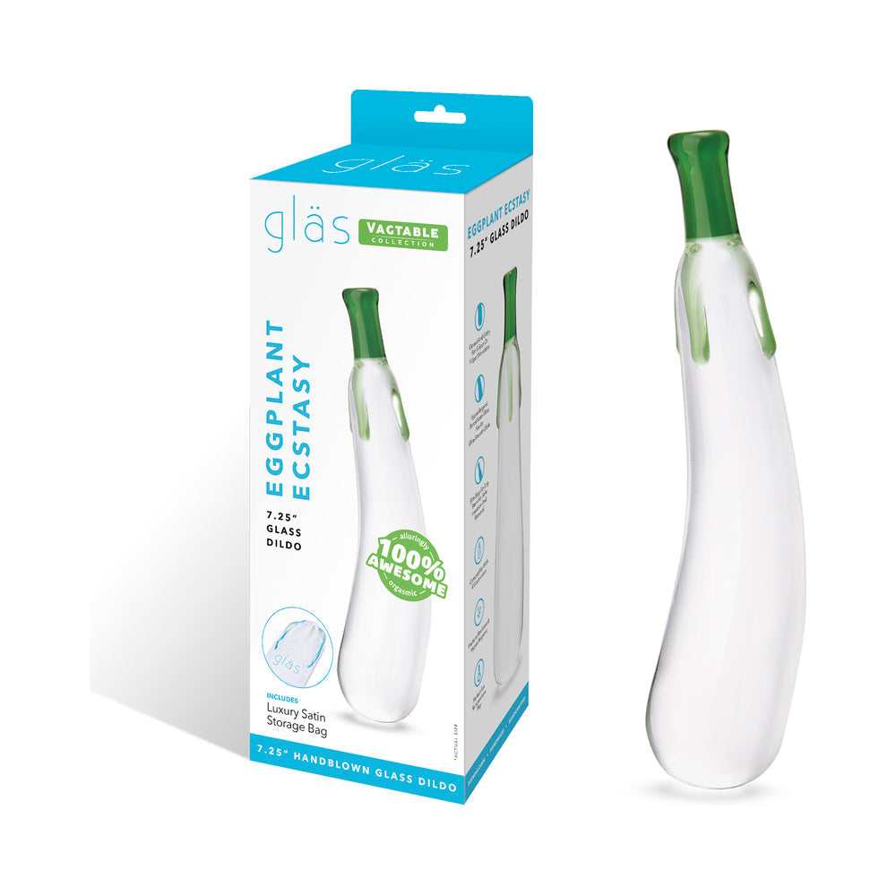 Glas 7.25" Dildo Eggplant Ecstasy